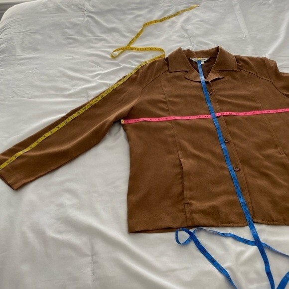 Drapers & Damons Faux Suede 3 Piece Chocolate Rust Purple Pants Set Size XL - Picture 11 of 16